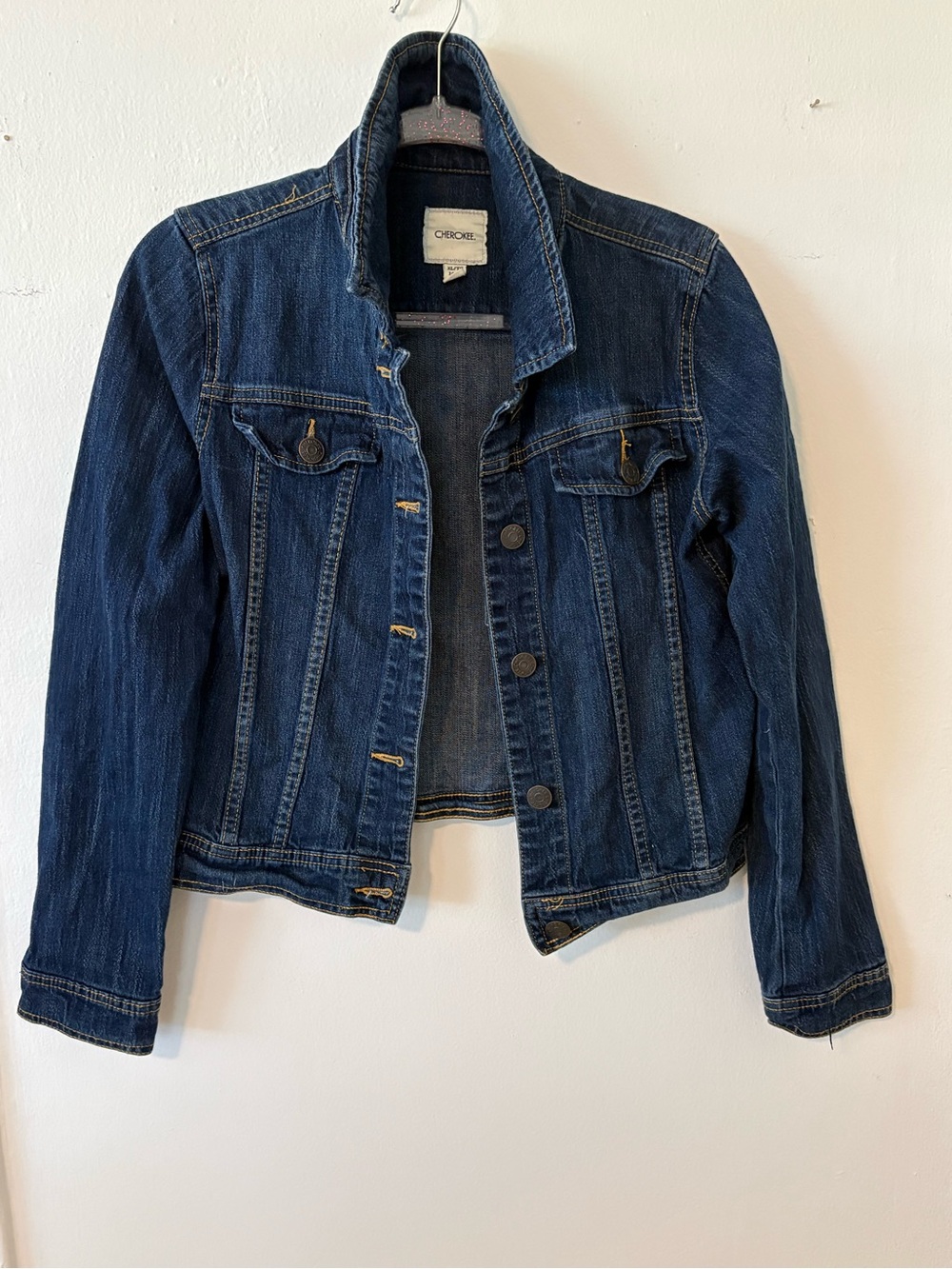 Cherokee Dark Blue Denim Jacket - Classic Trucker Style